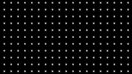repeating letter N background black and white 