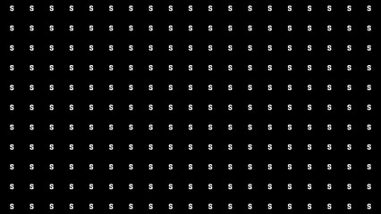 repeating letter S background black and white 