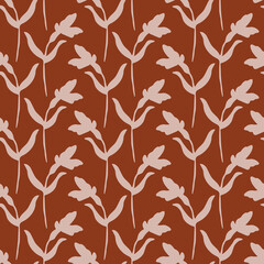 seamless pattern cut out flowers boho groovy 