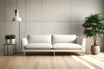 Couch im Wohnzimmer Mockup