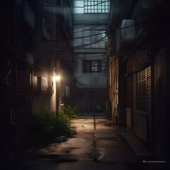 Dark back alley