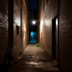Fototapeta premium Dark back alley