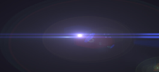 Natural, Sun flare on the black background