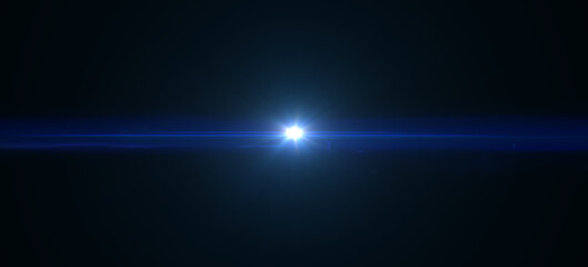 Natural, Sun flare on the black background