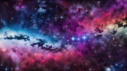 Nebula space abstract illustration, stars and universe background, Generative AI