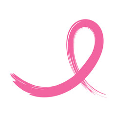 Breast cancer awareness Pink ribbon design, symbol, vector icon illustration