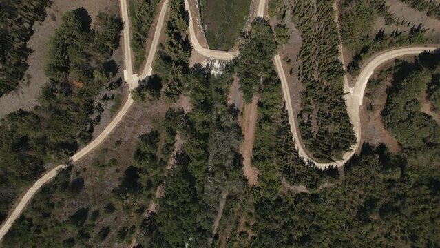 Huge dam and lake in Catalonia drone footage