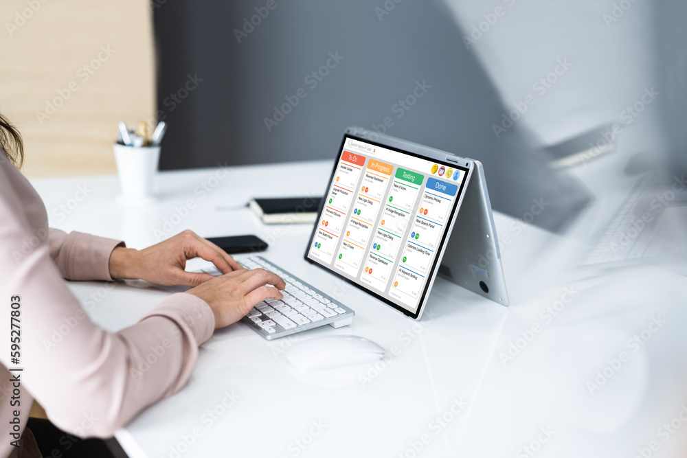 Poster Kanban Project Schedule Management Software App