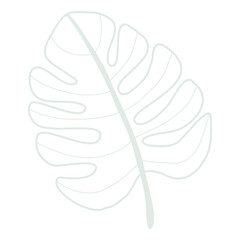 Line art leaf 