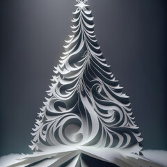Naklejka na ściany i meble Christmas tree of paper