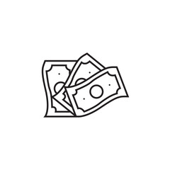 Money line icon, cash logo vector