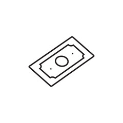 Money line icon, cash logo vector