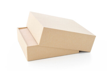Eco-friendly packaging box, Paper Box For Branding on white isolated background