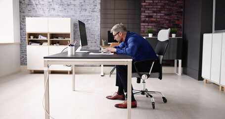 Bad Posture Sitting In Office Chair