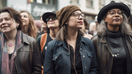 Obraz premium A group of feminists