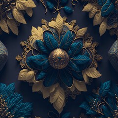 background with floral ornament, generative AI