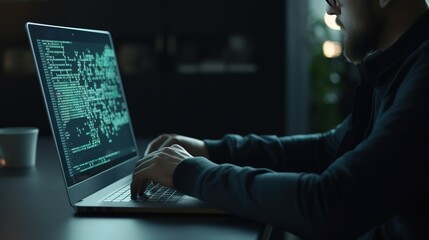 software developer typing on keyboard