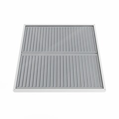 Modern solar collector model isolated on a white background, 3D rendered
