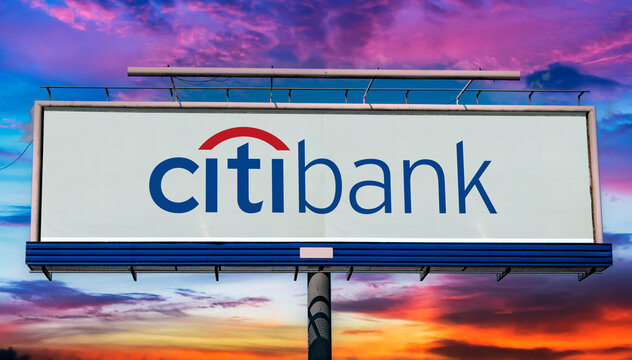 Billboard displaying logo of Citibank