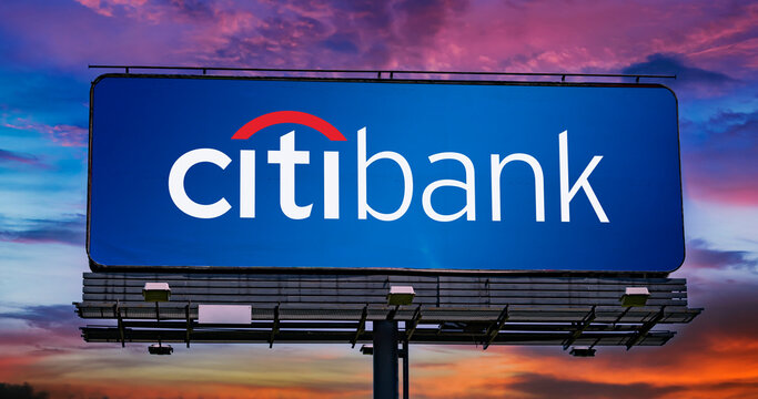 Billboard displaying logo of Citibank