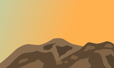 Fototapeta premium mountain and sky landscape background illustration. vector simple design.