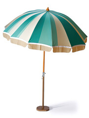 Striped beach umbrella