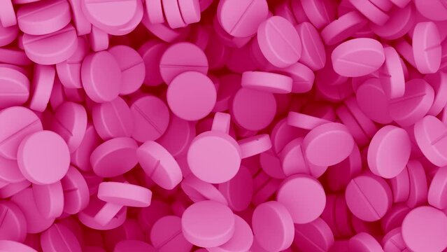 drugs, pink vitamins, tablets, pills, medicinal background, concept development medicine, pharmacology, health, humanization intensive care, drug addiction problems, day medic, overdose, 3d rendering