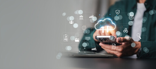 Big data and analytics visualization technology with Database storage cloud technology file data...