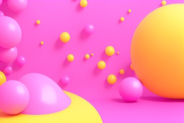 CIRCLES PINK AND YELLOW BACKGROUND
