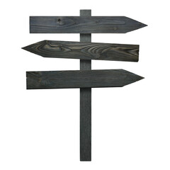 Wooden arrow signs cut out