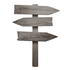 Wooden arrow signs cut out