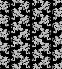 Videcam pattern seamless. Security camera background. Vector texture