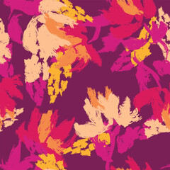 Colourful Abstract Floral Seamless Pattern Design