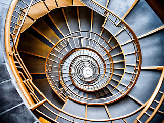 Generative ai Spiral staircase Modern Architecture detail Abstract Background