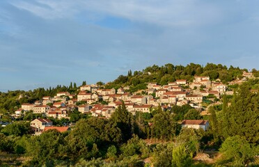 Fototapeta na wymiar Beautiful village of Zrnovo on Korcula island in Croatia