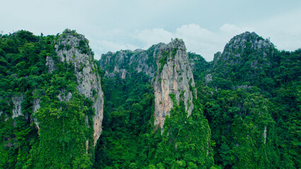 fog and cloud mountain valley landscape, Nan, Thailand