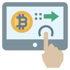 bitcoin line icon,linear,outline,graphic,illustration