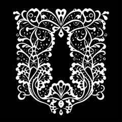 Lace | Minimalist and Simple Silhouette - Vector illustration