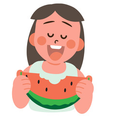 people and summer fruit