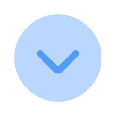 down chevron duotone icon