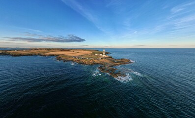 Still aerial image of Hookhead lighthouse