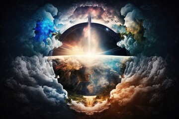 Creation of heaven and earth. Generative AI