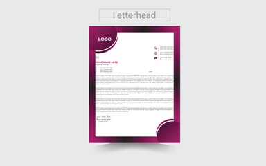 professional creative letterhead template design for your business .
