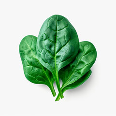 Spinach on white background. Generative AI.