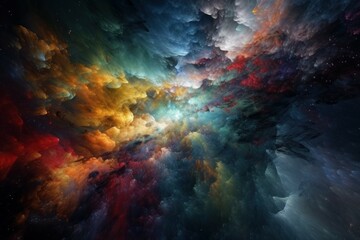 Plakat Colorful galaxy digitalart. Generate ai