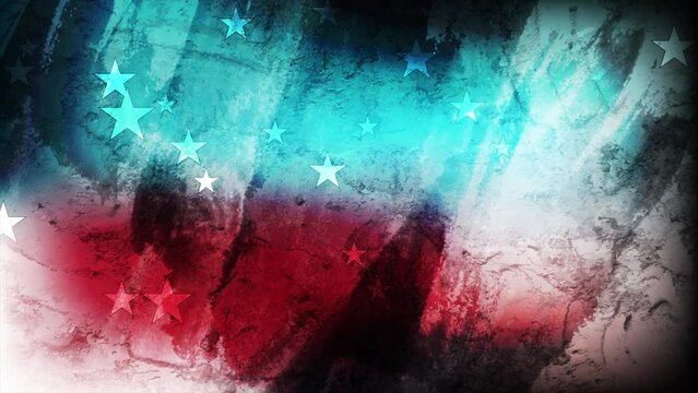Concept USA flag abstract grunge blot background. Seamless looping american motion design. Video animation Ultra HD 4K 3840x2160