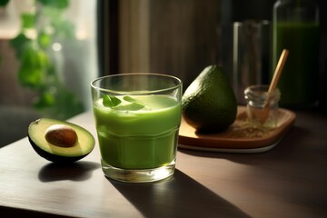 Delicious avocado juice. Generate Ai