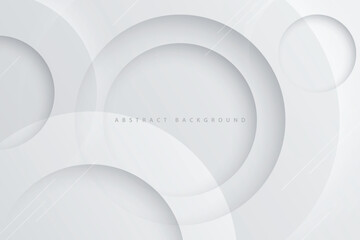 modern abstract gray gradation background with realistic 3d circle shading pattern