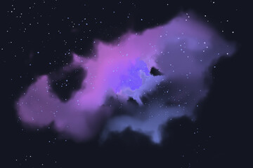 An abstract cartoon cosmic background.