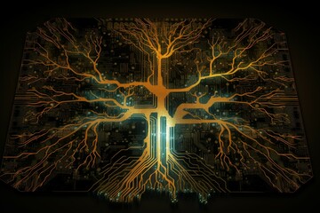 Digital circuit tree. Generate Ai